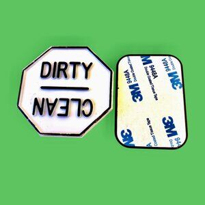 DISHWASHER MAGNET Reversible Clean or Dirty with extra magnet if needed